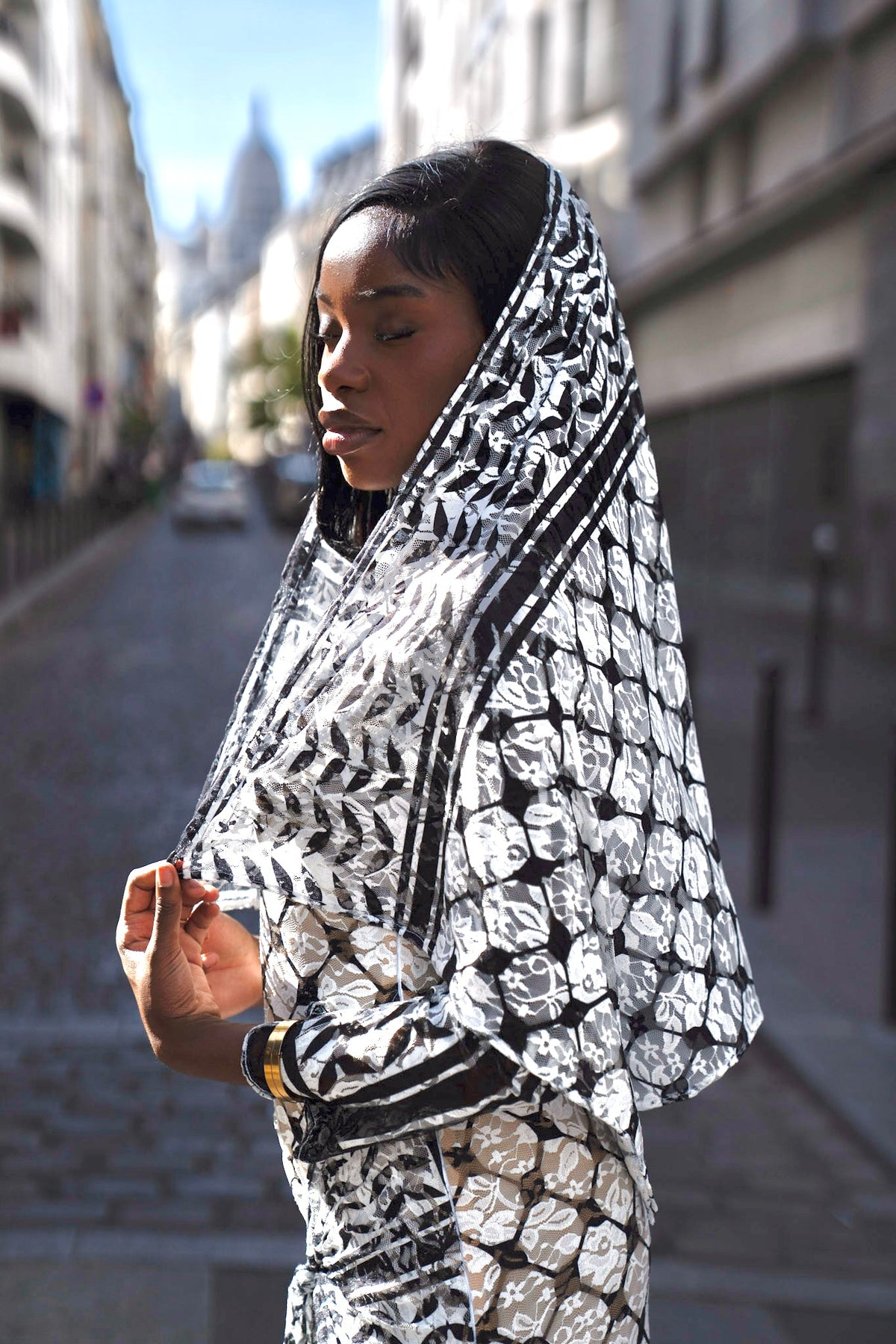 Foulard dentelle keffiyeh