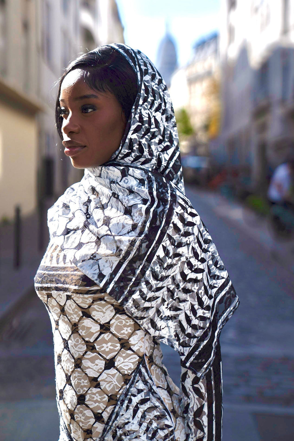 Foulard dentelle keffiyeh