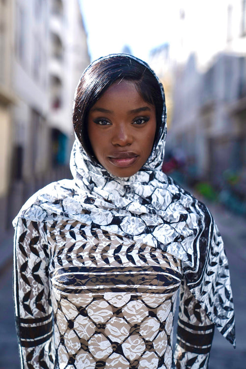 Foulard dentelle keffiyeh